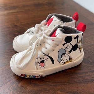 Zara Disney Mickey High Tops size 7